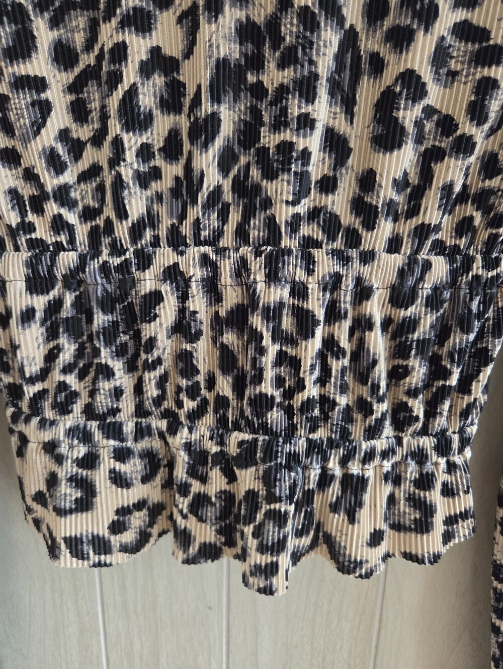 Zara Leopard Ribbed Ruched Top Blouse - Picture 8 of 10